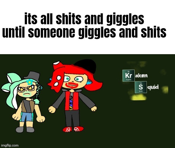 Splatoon ocs cosplaying as breaking bad characters ( mint and splatza ) | made w/ Imgflip meme maker
