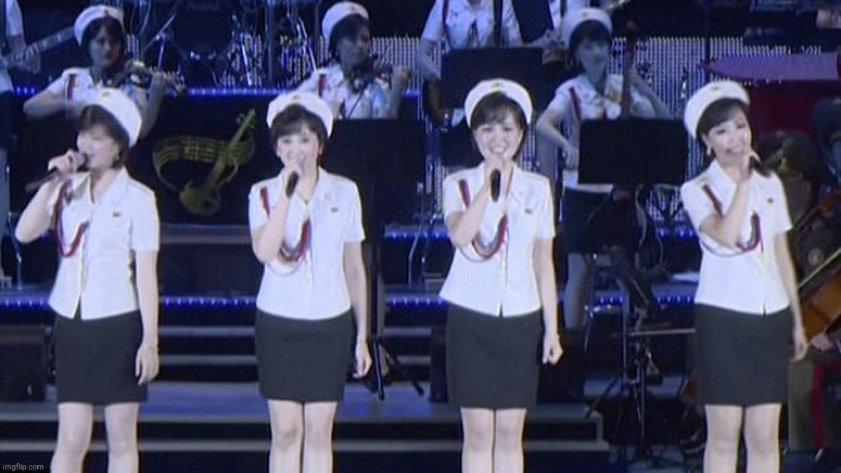Moranbong Band (Shall we claim the members to spit on KJU?) | made w/ Imgflip meme maker
