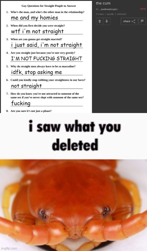 h | image tagged in i saw what you deleted | made w/ Imgflip meme maker