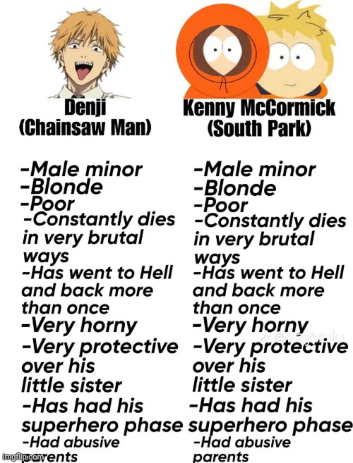 Dennis vs kenny | image tagged in anime | made w/ Imgflip meme maker
