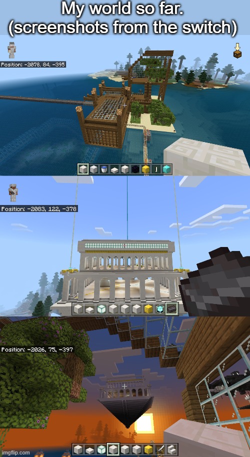 My world so far. (screenshots from the switch) | made w/ Imgflip meme maker