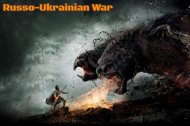 Man vs Monster | Russo-Ukrainian War | image tagged in man vs monster,slavic,russo-ukrainian war | made w/ Imgflip meme maker