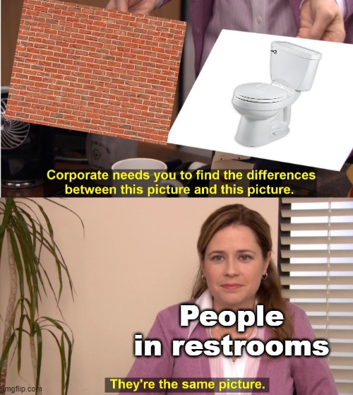 They always pee on the walls | People in restrooms | image tagged in memes,they're the same picture,toilet,wall,peeing,public restrooms | made w/ Imgflip meme maker
