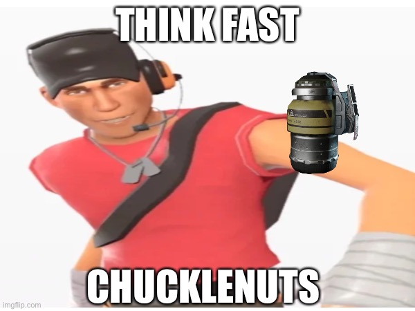 Think fast chucklenuts | THINK FAST; CHUCKLENUTS | image tagged in meme | made w/ Imgflip meme maker