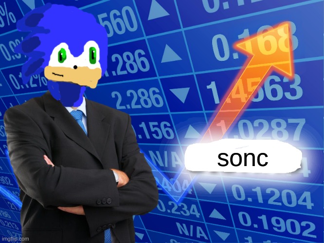 stonks the hedgehog | sonc | image tagged in empty stonks | made w/ Imgflip meme maker