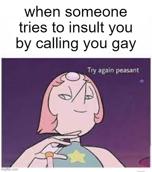 when someone tries to insult you by calling you gay | made w/ Imgflip meme maker