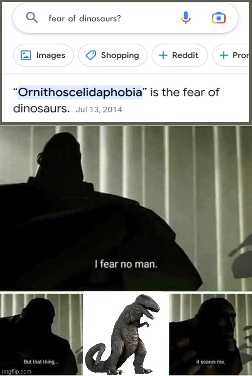I fear no man | image tagged in i fear no man,jurassic park,phobia,dinosaurs | made w/ Imgflip meme maker