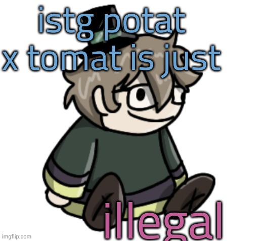 That's my mother. | istg potat x tomat is just; illegal | image tagged in cracker | made w/ Imgflip meme maker