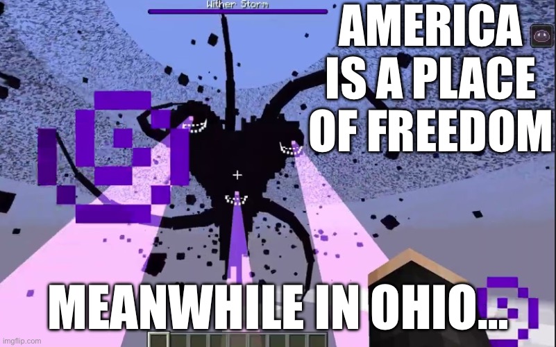 Only in Ohio… | AMERICA IS A PLACE OF FREEDOM; MEANWHILE IN OHIO… | made w/ Imgflip meme maker