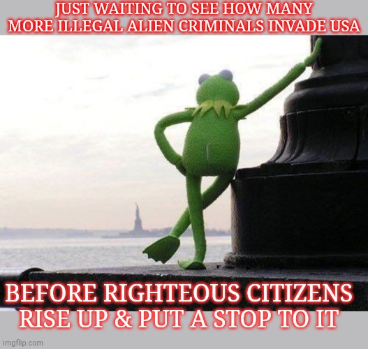Close the Border NOW | JUST WAITING TO SEE HOW MANY MORE ILLEGAL ALIEN CRIMINALS INVADE USA; BEFORE RIGHTEOUS CITIZENS RISE UP & PUT A STOP TO IT | image tagged in democrats,epic fail,stop,open borders,stupid liberals | made w/ Imgflip meme maker