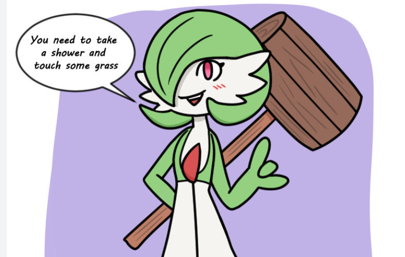 gardevoir touch grass Blank Meme Template