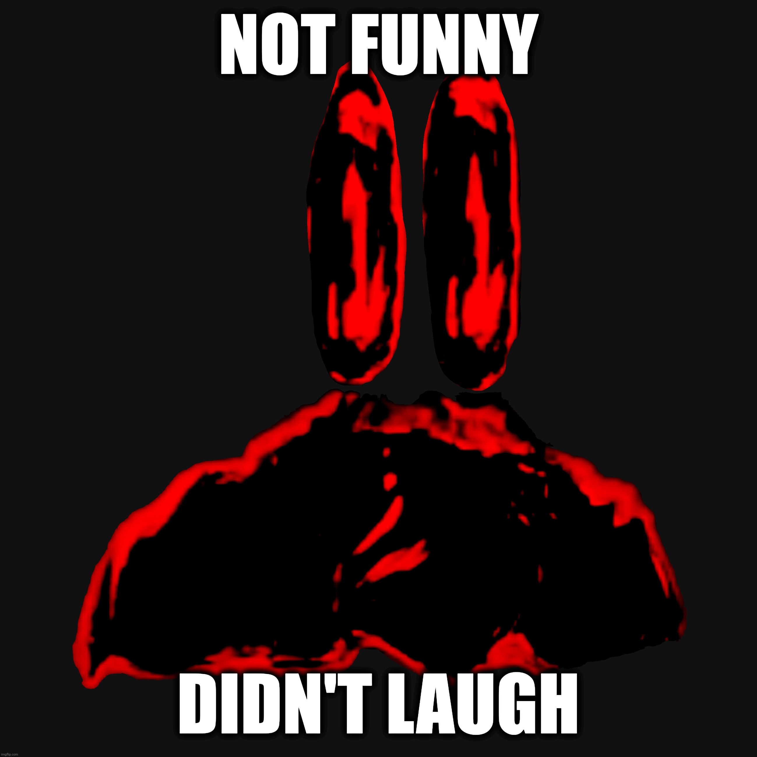 NOT FUNNY DIDN'T LAUGH | made w/ Imgflip meme maker