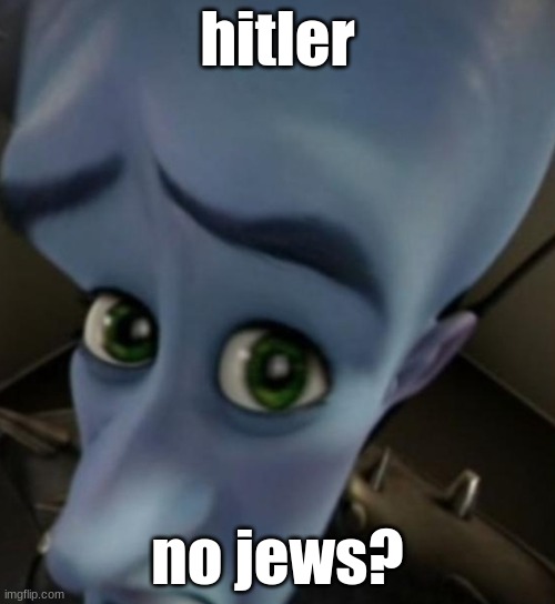 ww3 | hitler; no jews? | image tagged in megamind no bitches | made w/ Imgflip meme maker