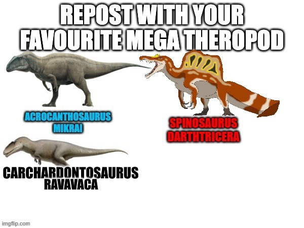 cool carchardontosaurus | CARCHARDONTOSAURUS; RAVAVACA | made w/ Imgflip meme maker
