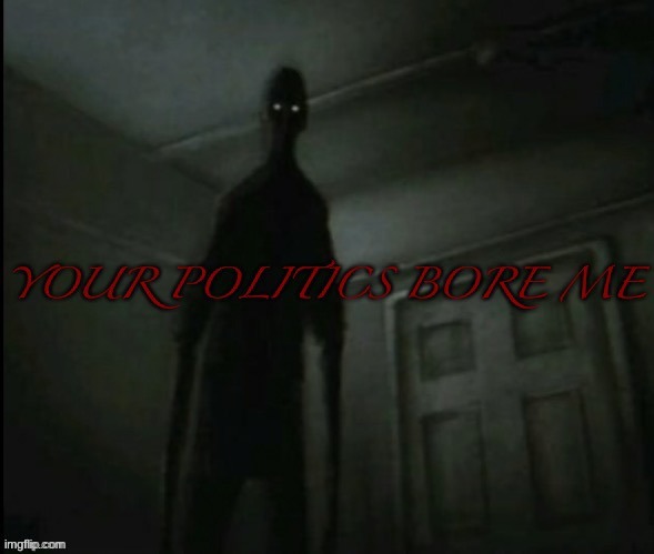 Your politics bore me | image tagged in your politics bore me | made w/ Imgflip meme maker