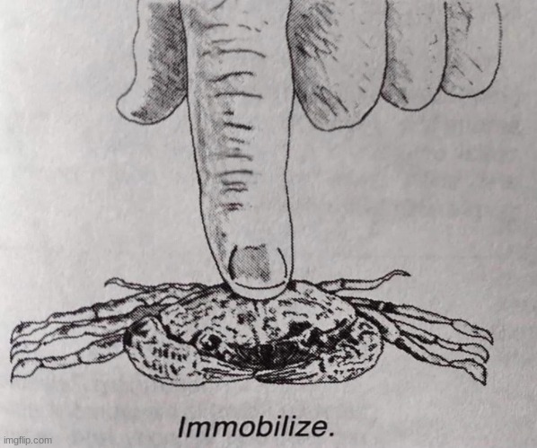Immobilise. | image tagged in immobilise | made w/ Imgflip meme maker