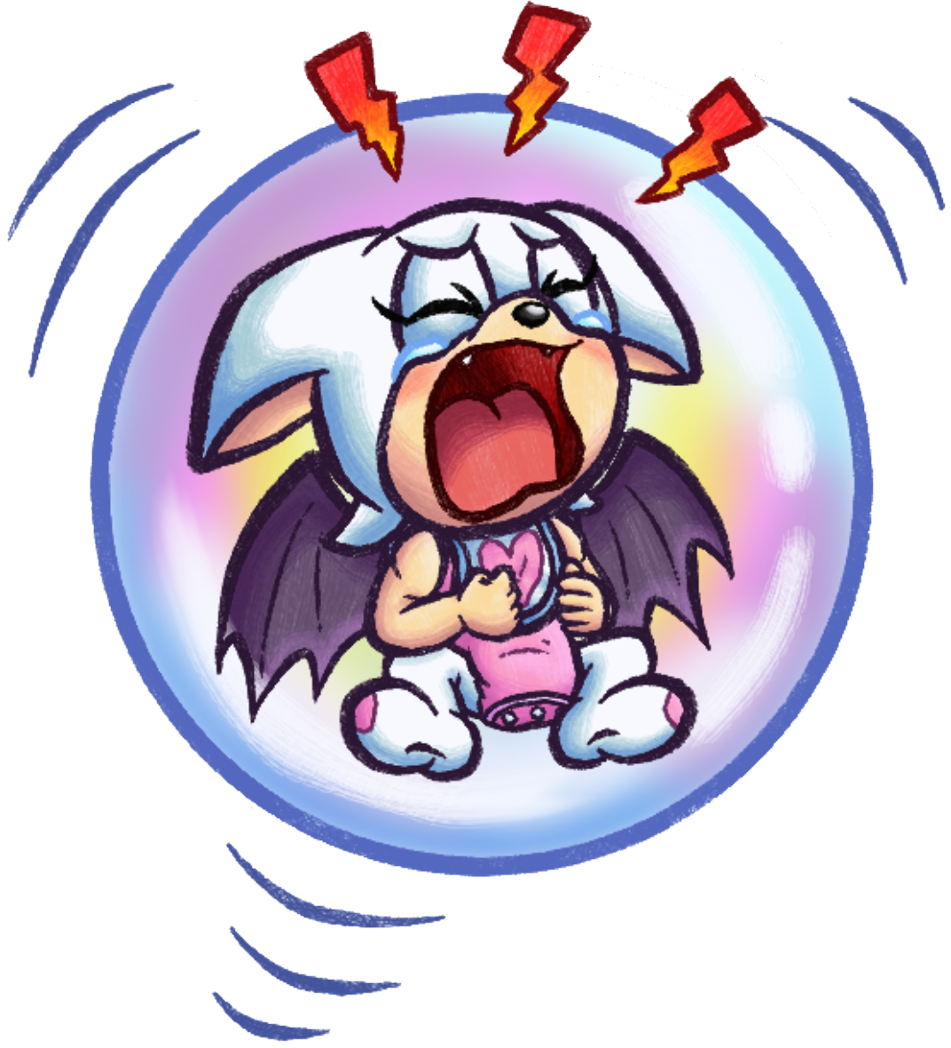 High Quality baby Rouge Crying in the Bubble Blank Meme Template