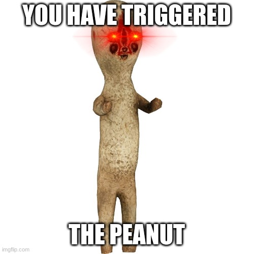 Scp 173 | YOU HAVE TRIGGERED THE PEANUT | image tagged in scp 173 | made w/ Imgflip meme maker