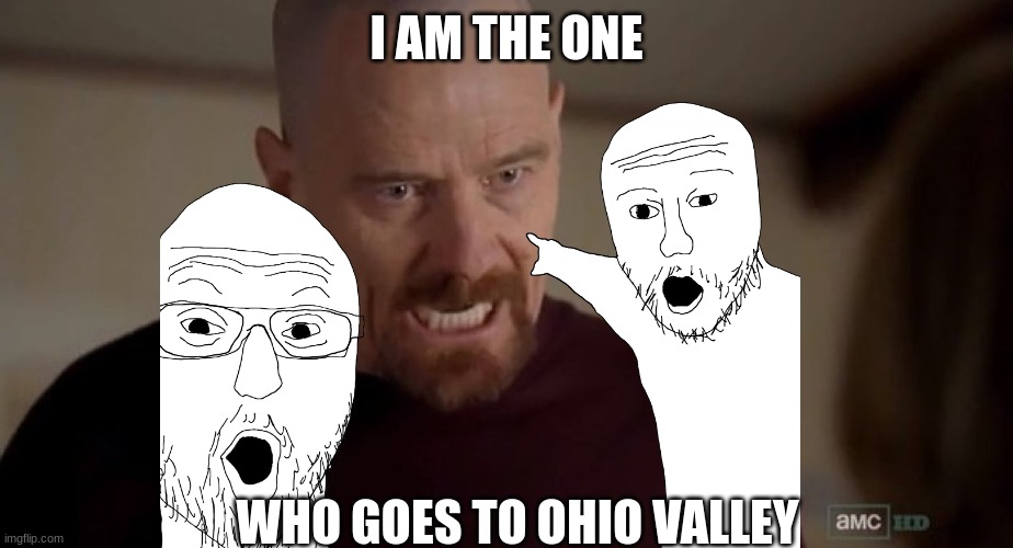 ohio | I AM THE ONE; WHO GOES TO OHIO VALLEY | image tagged in ohio,breaking bad | made w/ Imgflip meme maker