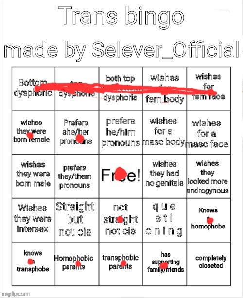 Did This Cuz Why Not | image tagged in trans bingo | made w/ Imgflip meme maker
