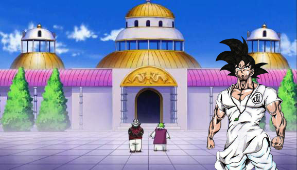 High Quality Halal Goku At Mosque Blank Meme Template
