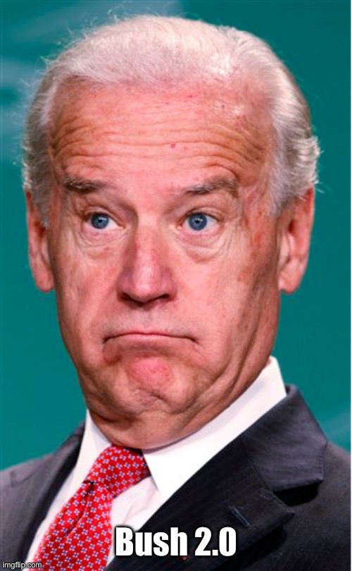 No mean tweets though | Bush 2.0 | image tagged in joe biden,politics lol,memes | made w/ Imgflip meme maker