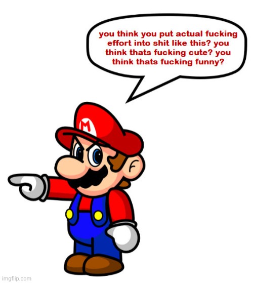new reaction image | image tagged in mario anger | made w/ Imgflip meme maker