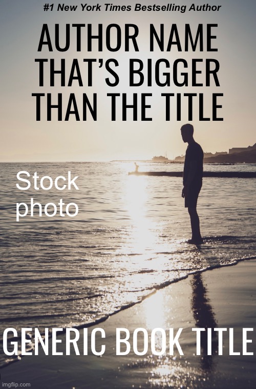 book stores in a nutshell | #1 New York Times Bestselling Author; AUTHOR NAME
THAT’S BIGGER
THAN THE TITLE; Stock photo; GENERIC BOOK TITLE | made w/ Imgflip meme maker