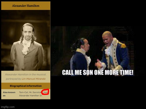 CALL ME SON ONE MORE TIME!!!! | image tagged in call me son one more time,alexander hamilton,meme | made w/ Imgflip meme maker