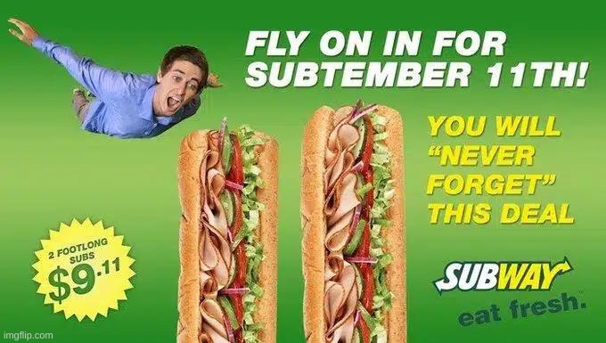 I CANT WITH THIS XD | image tagged in memes,9/11,subway | made w/ Imgflip meme maker