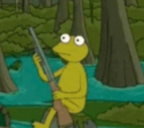 Kermit with a gun Blank Meme Template
