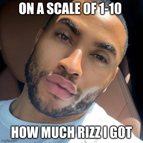 My friends say I have rizz by doing stupid shit | ON A SCALE OF 1-10; HOW MUCH RIZZ I GOT | image tagged in lightskin rizz | made w/ Imgflip meme maker