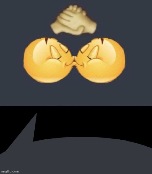 image tagged in emoji kiss,discord speech bubble | made w/ Imgflip meme maker