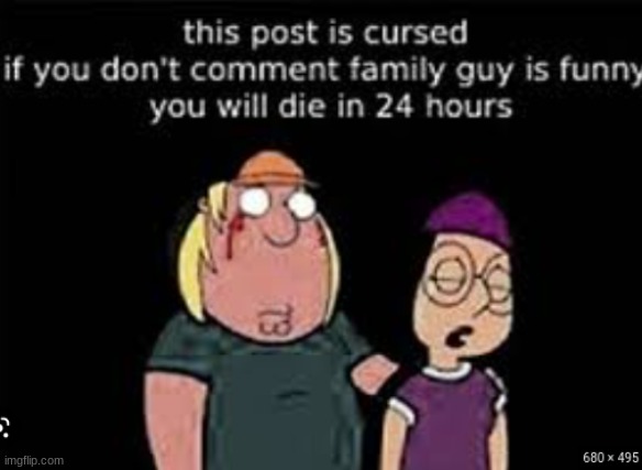 this is ur warning........ | image tagged in family guy | made w/ Imgflip meme maker