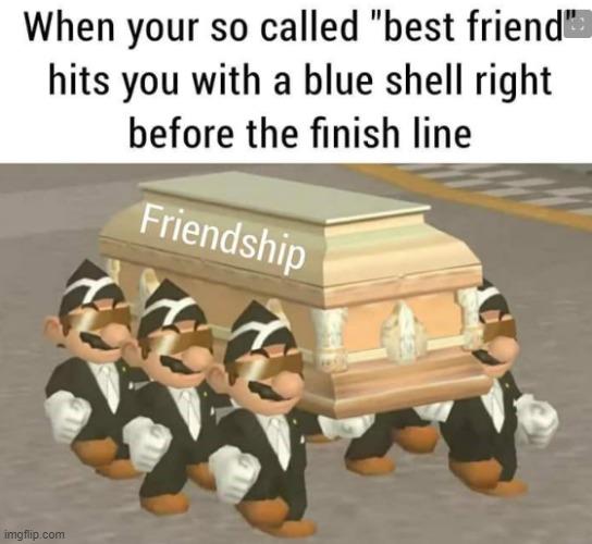 image tagged in best friend,blue shell,death,rip,why are you reading the tags,lol | made w/ Imgflip meme maker
