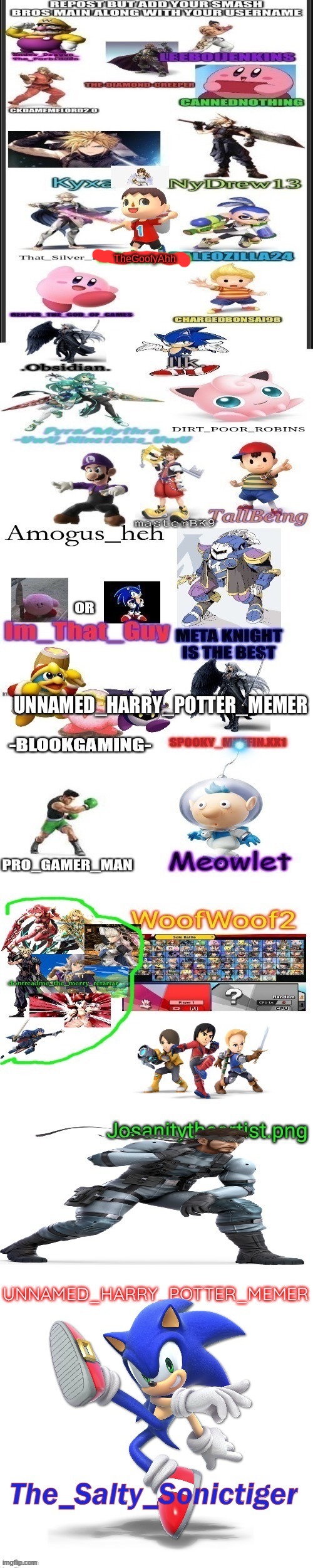 Name fix! | TheGoofyAhh | image tagged in super smash bros | made w/ Imgflip meme maker