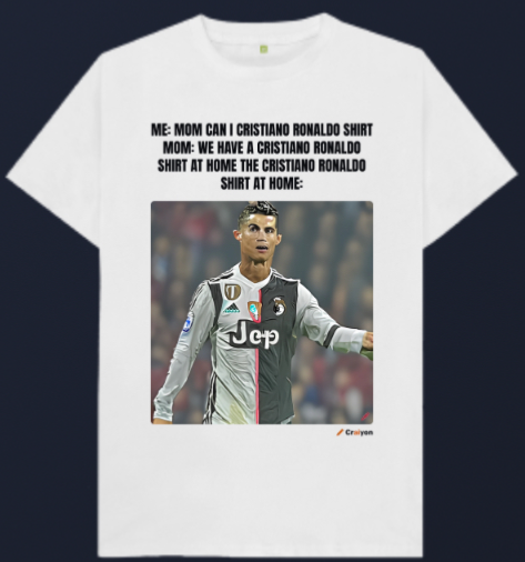 High Quality Cristiano Ronaldo shirt Blank Meme Template