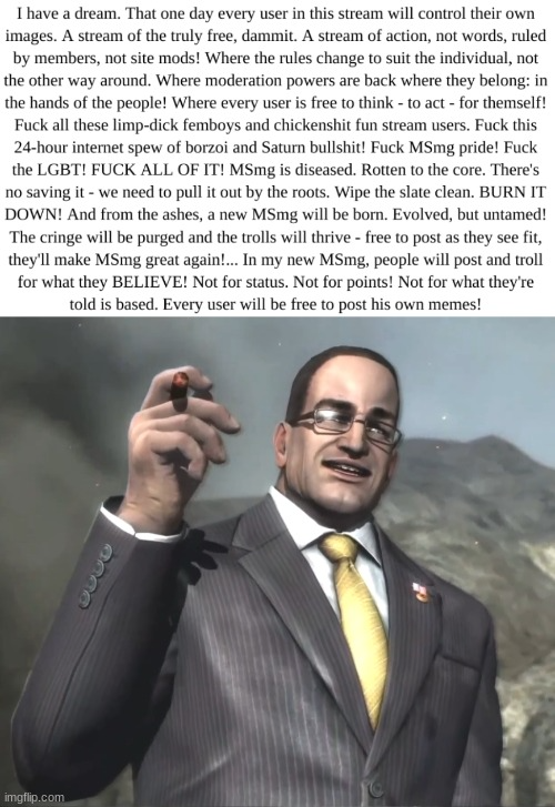 High Quality MSmg Armstrong Copypasta Blank Meme Template