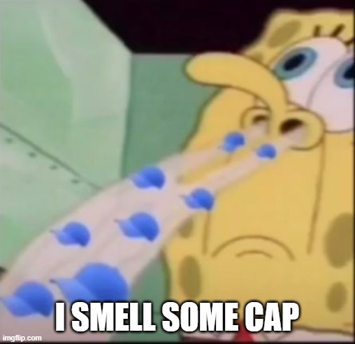 i smell some cap | I SMELL SOME CAP | image tagged in i smell some cap | made w/ Imgflip meme maker