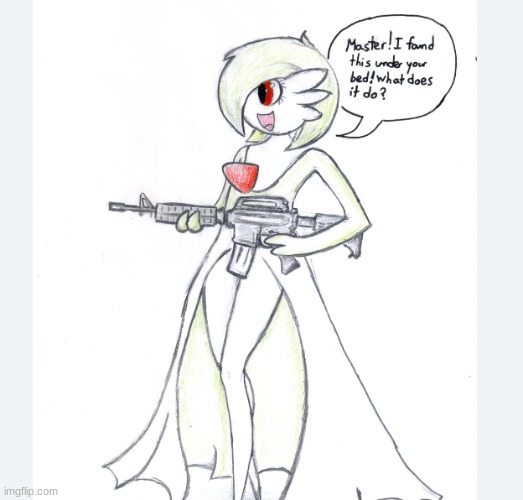 gardevoir with a m16 | image tagged in gardevoir with a m16 | made w/ Imgflip meme maker