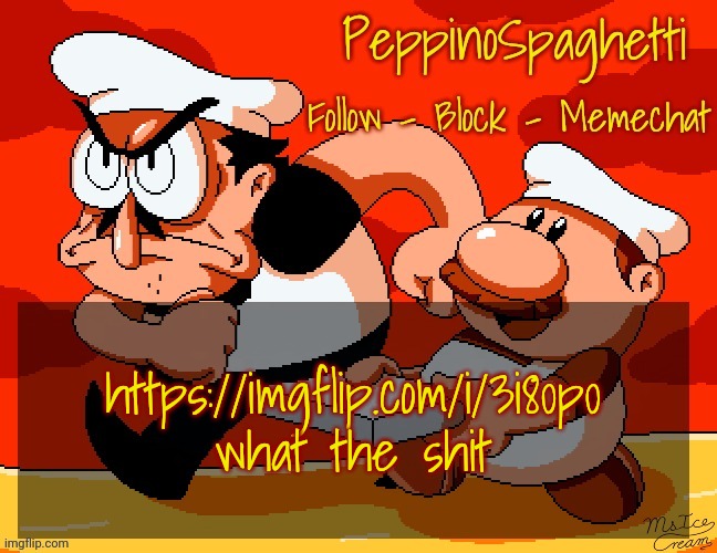 Peppino Temp | https://imgflip.com/i/3i80p0 what the shit | image tagged in peppino temp | made w/ Imgflip meme maker