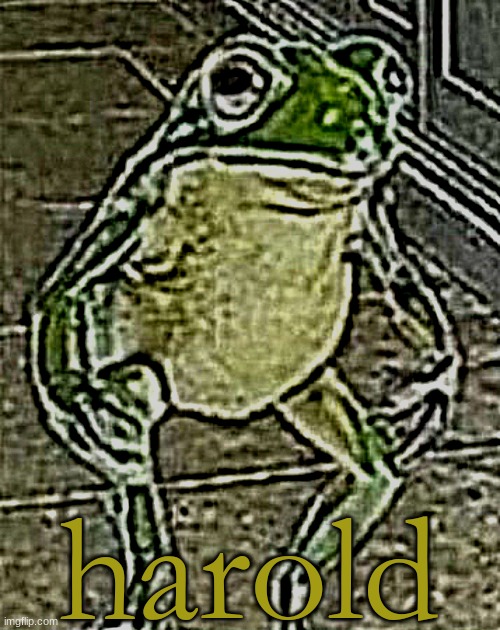 harold. | harold | image tagged in froggo | made w/ Imgflip meme maker