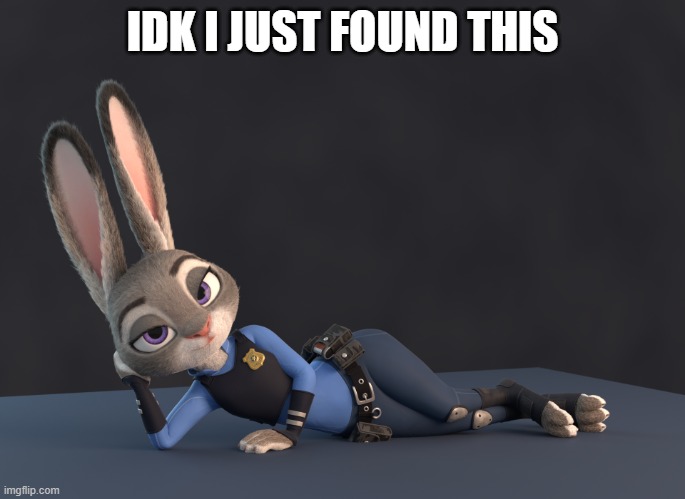 Sexy Judy Hopps | IDK I JUST FOUND THIS | image tagged in sexy judy hopps | made w/ Imgflip meme maker