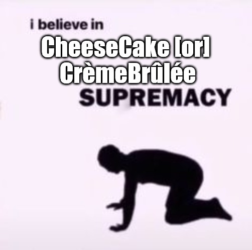 Divine Desserts | image tagged in i believe in supremacy,food,gods,goddesses,dessert,culinary supremacy | made w/ Imgflip meme maker