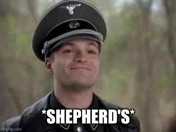 grammar nazi | *SHEPHERD'S* | image tagged in grammar nazi | made w/ Imgflip meme maker
