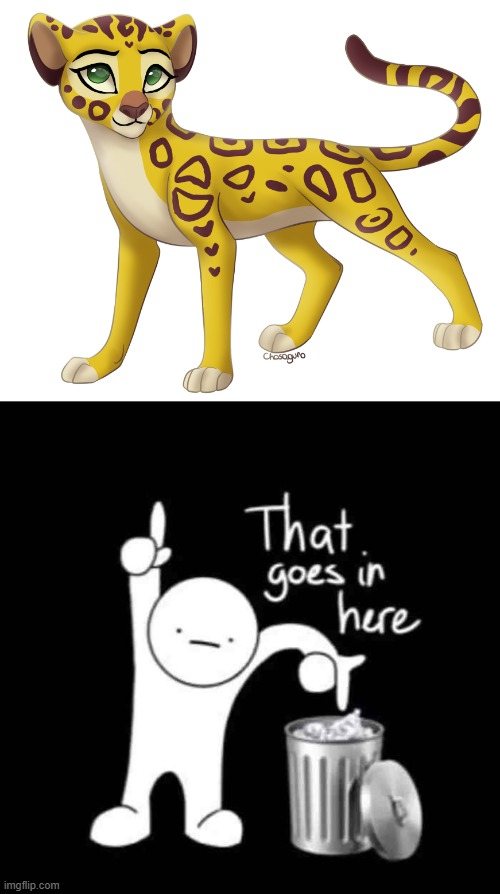 image tagged in fuli transparent,that goes in here,the lion guard,trash | made w/ Imgflip meme maker