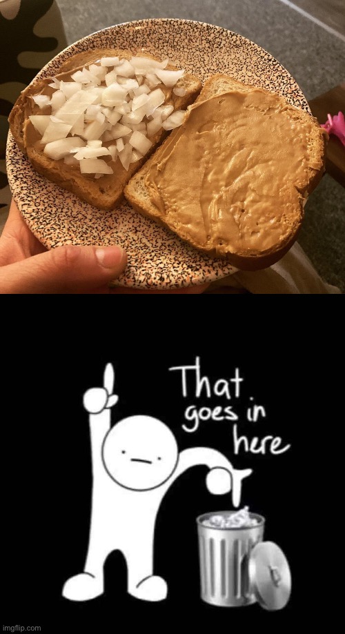 I’m not eating this. | image tagged in that goes in here,gross,food,memes | made w/ Imgflip meme maker