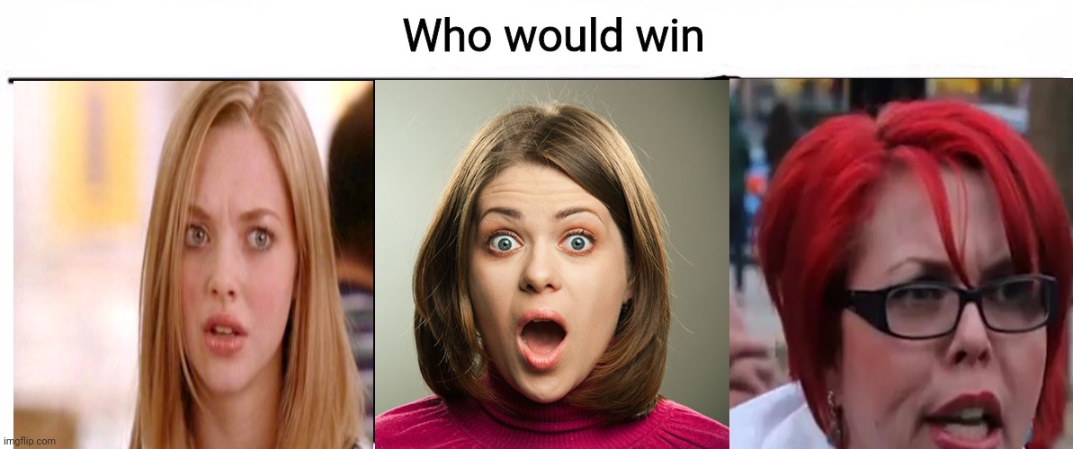 The age old question | image tagged in 3x who would win,blondes,brunette,red head | made w/ Imgflip meme maker
