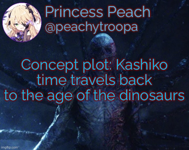 Vecna | Concept plot: Kashiko time travels back to the age of the dinosaurs | image tagged in vecna | made w/ Imgflip meme maker