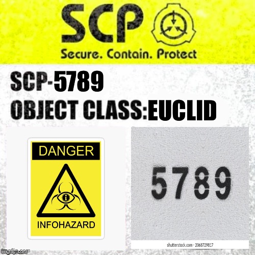 SCP-Y (5789) Cannibalistic Mathematics | EUCLID; 5789 | image tagged in scp euclid label template foundation tale's | made w/ Imgflip meme maker